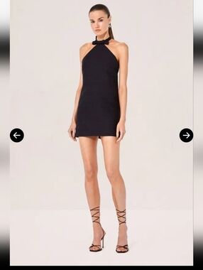ALEXIS Sasha Dress | Open Back Bow Mini | Wedding Guest Cocktail Dress | Size M